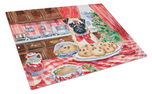 Load image into Gallery viewer, Pug Christmas Cookies Glass Cutting Boards – Durable, Decorative Kitchen Art