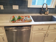 Load image into Gallery viewer, Redbone Coonhound Christmas Cookies Dish Drying Mat