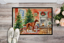 Load image into Gallery viewer, Redbone Coonhound Christmas Cookies Doormat-24x36 Indoor / Outdoor Rug | Made in USA