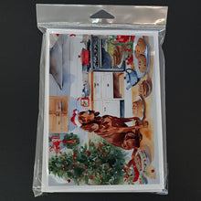 Load image into Gallery viewer, Redbone Coonhound Christmas Cookies Greeting Cards - Blank Note Cards – 8-Pack of Artist-Designed Cards with Envelopes