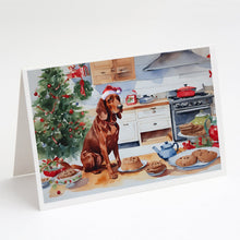 Load image into Gallery viewer, Redbone Coonhound Christmas Cookies Greeting Cards - Blank Note Cards – 8-Pack of Artist-Designed Cards with Envelopes