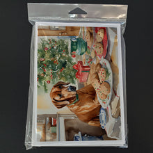 Load image into Gallery viewer, Rhodesian Ridgeback Christmas Cookies Greeting Cards - Blank Note Cards – 8-Pack of Artist-Designed Cards with Envelopes