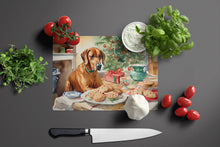 Load image into Gallery viewer, Rhodesian Ridgeback Christmas Cookies Glass Cutting Boards – Durable, Decorative Kitchen Art