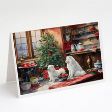 Load image into Gallery viewer, Samoyed Christmas Cookies Greeting Cards - Blank Note Cards – 8-Pack of Artist-Designed Cards with Envelopes