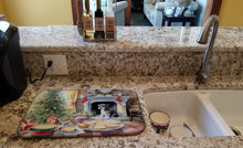Load image into Gallery viewer, Schnauzer Christmas Cookies Dish Drying Mat