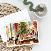 Load image into Gallery viewer, Schnauzer Christmas Cookies Greeting Cards - Blank Note Cards – 8-Pack of Artist-Designed Cards with Envelopes