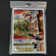 Load image into Gallery viewer, Schnauzer Christmas Cookies Greeting Cards - Blank Note Cards – 8-Pack of Artist-Designed Cards with Envelopes