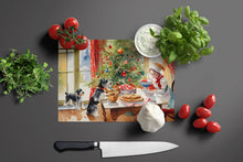 Load image into Gallery viewer, Schnauzer Christmas Cookies Glass Cutting Boards – Durable, Decorative Kitchen Art
