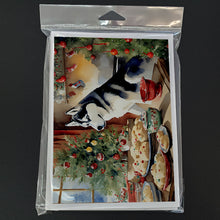 Load image into Gallery viewer, Siberian Husky Christmas Cookies Greeting Cards - Blank Note Cards – 8-Pack of Artist-Designed Cards with Envelopes