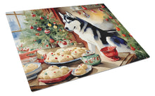 Load image into Gallery viewer, Siberian Husky Christmas Cookies Glass Cutting Boards – Durable, Decorative Kitchen Art
