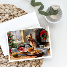 Load image into Gallery viewer, Silky Terrier Christmas Cookies Greeting Cards - Blank Note Cards – 8-Pack of Artist-Designed Cards with Envelopes