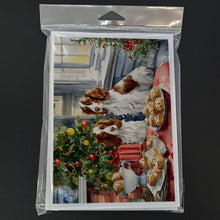 Load image into Gallery viewer, Welsh Springer Spaniel Christmas Cookies Greeting Cards - Blank Note Cards – 8-Pack of Artist-Designed Cards with Envelopes