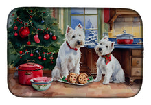 Load image into Gallery viewer, Westie Christmas Cookies Dish Drying Mat