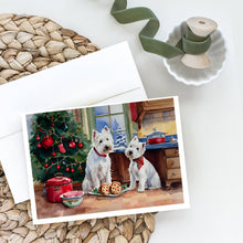 Load image into Gallery viewer, Westie Christmas Cookies Greeting Cards - Blank Note Cards – 8-Pack of Artist-Designed Cards with Envelopes