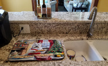 Load image into Gallery viewer, Westie Christmas Cookies Dish Drying Mat
