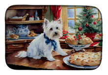 Load image into Gallery viewer, Westie Christmas Cookies Dish Drying Mat