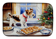 Load image into Gallery viewer, Wire Fox Terrier Christmas Cookies Dish Drying Mat