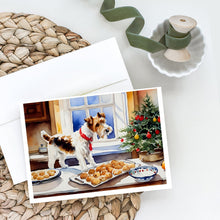 Load image into Gallery viewer, Wire Fox Terrier Christmas Cookies Greeting Cards - Blank Note Cards – 8-Pack of Artist-Designed Cards with Envelopes
