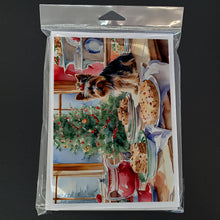 Load image into Gallery viewer, Yorkshire Terrier Yorkie Christmas Cookies Greeting Cards - Blank Note Cards – 8-Pack of Artist-Designed Cards with Envelopes