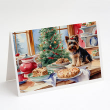 Load image into Gallery viewer, Yorkshire Terrier Yorkie Christmas Cookies Greeting Cards - Blank Note Cards – 8-Pack of Artist-Designed Cards with Envelopes