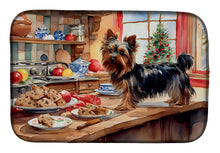 Load image into Gallery viewer, Yorkshire Terrier Yorkie Christmas Cookies Dish Drying Mat