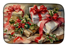 Load image into Gallery viewer, Christmas Bows &amp; Ribbons Dish Drying Mat
