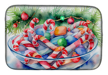 Load image into Gallery viewer, Christmas Candy Canes Dish Drying Mat