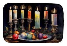 Load image into Gallery viewer, Christmas Candles Dish Drying Mat