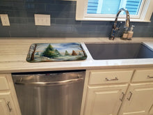 Load image into Gallery viewer, Christmas Trees Dish Drying Mat