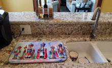 Load image into Gallery viewer, Christmas Nutcrackers Dish Drying Mat