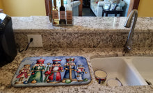 Load image into Gallery viewer, Christmas Nutcrackers Dish Drying Mat