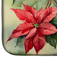 Load image into Gallery viewer, Christmas Poinsettias Dish Drying Mat