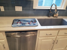 Load image into Gallery viewer, Christmas Snowmen Dish Drying Mat