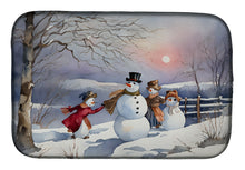Load image into Gallery viewer, Christmas Snowmen Dish Drying Mat