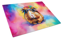 Load image into Gallery viewer, Hippie Animal Guinea Pig Glass Cutting Boards – Durable, Decorative Kitchen Art