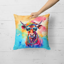 Load image into Gallery viewer, Hippie Animal Cow Throw Pillow