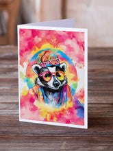 Load image into Gallery viewer, Hippie Animal Badger Greeting Cards - Blank Note Cards – 8-Pack of Artist-Designed Cards with Envelopes