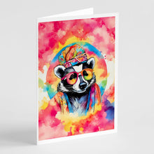 Load image into Gallery viewer, Hippie Animal Badger Greeting Cards - Blank Note Cards – 8-Pack of Artist-Designed Cards with Envelopes