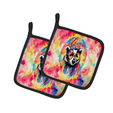 Load image into Gallery viewer, Hippie Animal Badger Pot Holders - Set of 2 Decorative Kitchen Helpers | Made in the USA