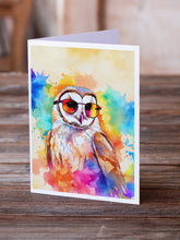 Load image into Gallery viewer, Hippie Animal Barn Owl Greeting Cards - Blank Note Cards – 8-Pack of Artist-Designed Cards with Envelopes