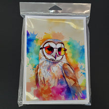 Load image into Gallery viewer, Hippie Animal Barn Owl Greeting Cards - Blank Note Cards – 8-Pack of Artist-Designed Cards with Envelopes