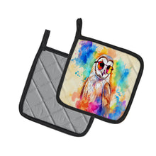 Load image into Gallery viewer, Hippie Animal Barn Owl Pot Holders - Set of 2 Decorative Kitchen Helpers | Made in the USA
