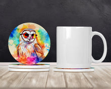 Load image into Gallery viewer, Hippie Animal Barn Owl Large Sandstone Coasters Pack of 4