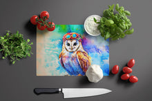 Load image into Gallery viewer, Hippie Animal Barn Owl Glass Cutting Boards – Durable, Decorative Kitchen Art