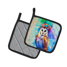 Load image into Gallery viewer, Hippie Animal Barn Owl Pot Holders - Set of 2 Decorative Kitchen Helpers | Made in the USA