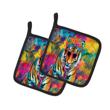 Load image into Gallery viewer, Hippie Animal Bengal Tiger Pot Holders - Set of 2 Decorative Kitchen Helpers | Made in the USA