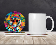 Load image into Gallery viewer, Hippie Animal Bengal Tiger Large Sandstone Coasters Pack of 4
