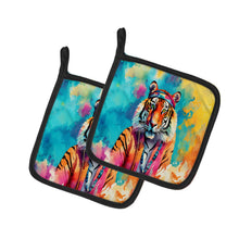 Load image into Gallery viewer, Hippie Animal Bengal Tiger Pot Holders - Set of 2 Decorative Kitchen Helpers | Made in the USA