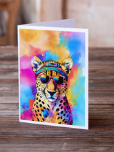 Load image into Gallery viewer, Hippie Animal Cheetah Greeting Cards - Blank Note Cards – 8-Pack of Artist-Designed Cards with Envelopes