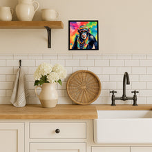 Load image into Gallery viewer, Hippie Animal Chimpanzee Framed Metal Print